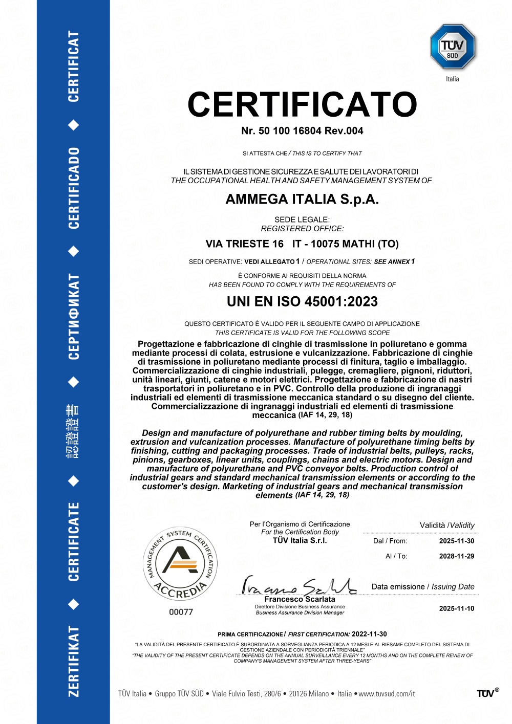 ISO 45001 Italy